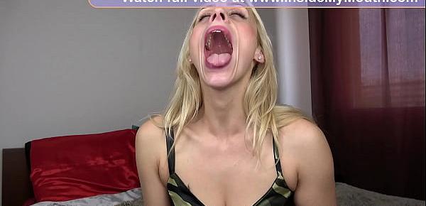 Brittany Bardot pornstar in extreme mouth fetish video with fist in mouth fetish